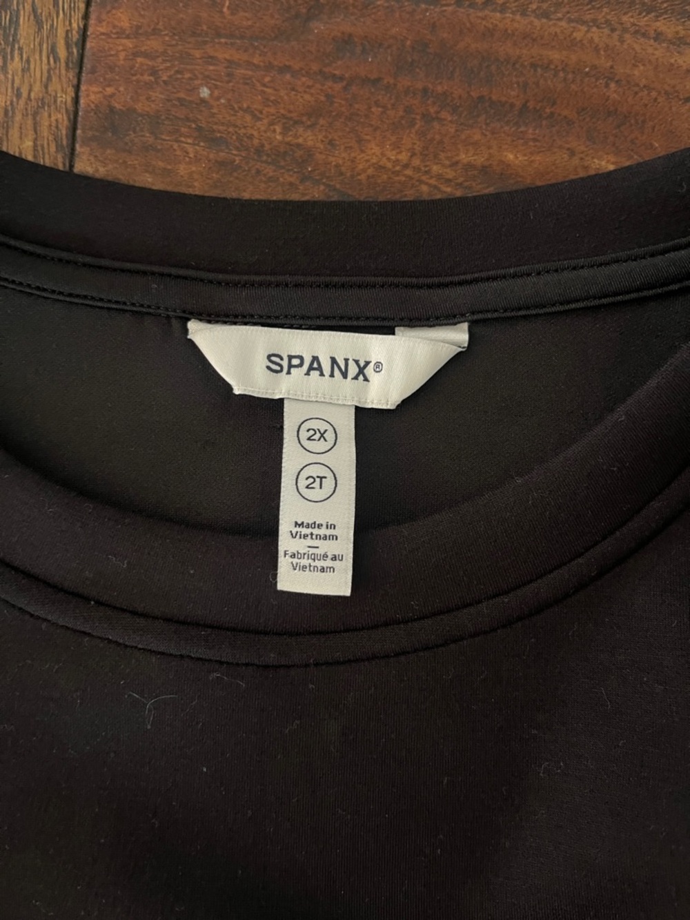 SPANX Black Crew Neck Tee - Black